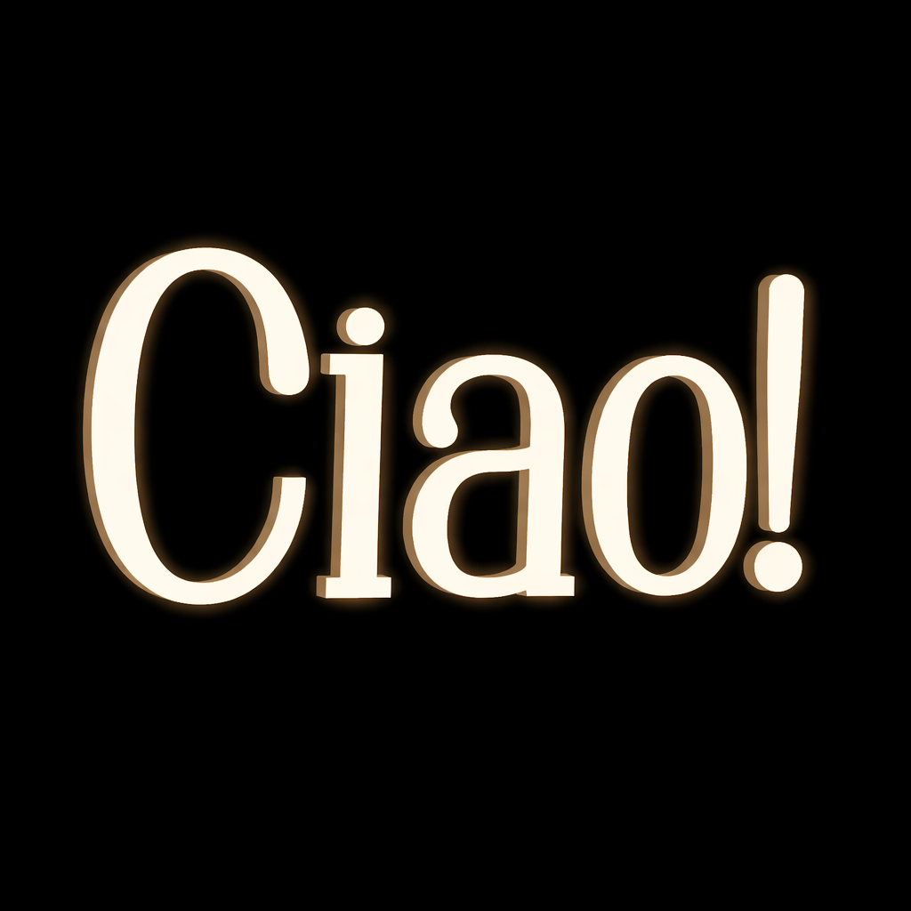 Neon LED o treści "Ciao!" 3