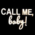 Neon LED o treści "CALL ME baby!"