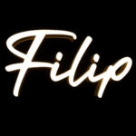Neon LED Lampka o treści "Filip"