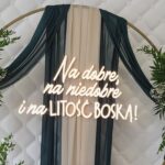 Neon LED o treści "Na dobre, na niedobre i na litość boską" 2