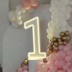 Neon LED o treści "1"